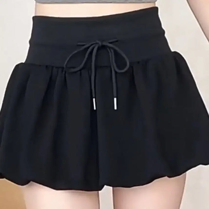[BUNJANG] Avely Black Balloon Mini Skirt / 에이블리 블랙 벌룬 미니스커트