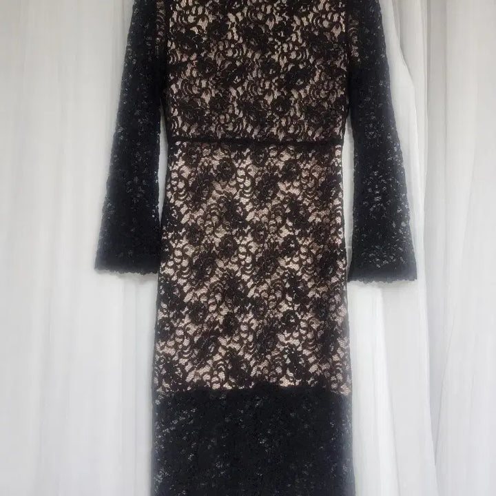 [BUNJANG] SJYP Black Lace Maxi Dress / SJYP블랙 레이스 원피스