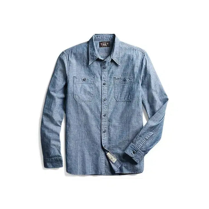 [BUNJANG] RRL Indigo Chambray Work Shirt / RRL 인디고 샴브레이 워크셔츠 더블알엘