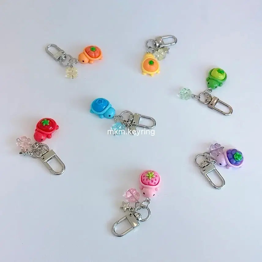 [BUNJANG] Handmade Turtle Charm Keychain / 핸드메이드 이어폰 케이스 거북이 키링 열쇠고리 행운의 키링