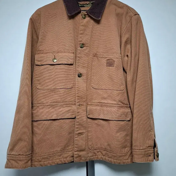 [BUNJANG] Dickies Brown Corduroy Collar Work Jacket / 디키즈 브라운 코듀로이 칼라 워크 자켓