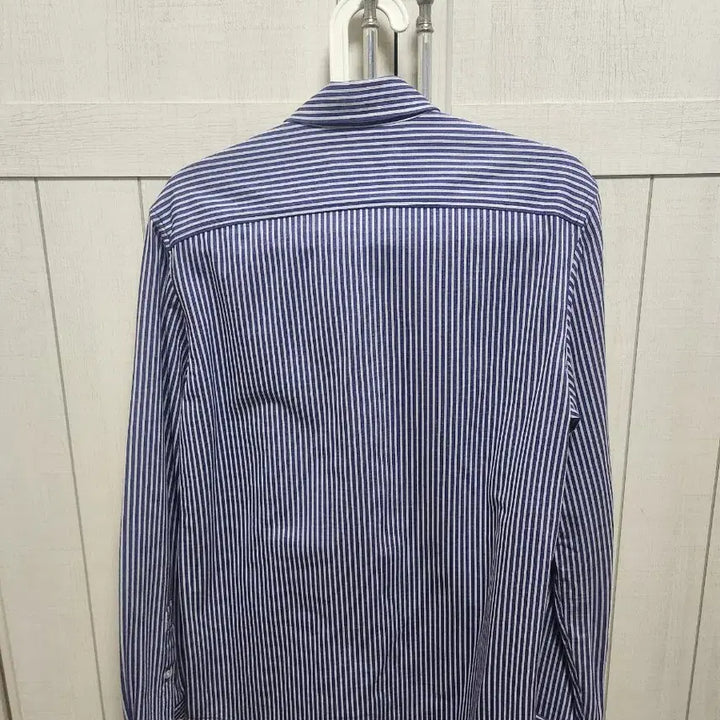 [BUNJANG] Lacoste Jersey Stripe Shirt Blue/Gray Size 95 / 라코스테 저지스트라이프셔츠 블루.그레이 95사이즈
