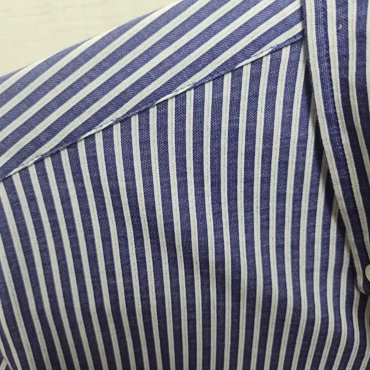 [BUNJANG] Lacoste Jersey Stripe Shirt Blue/Gray Size 95 / 라코스테 저지스트라이프셔츠 블루.그레이 95사이즈