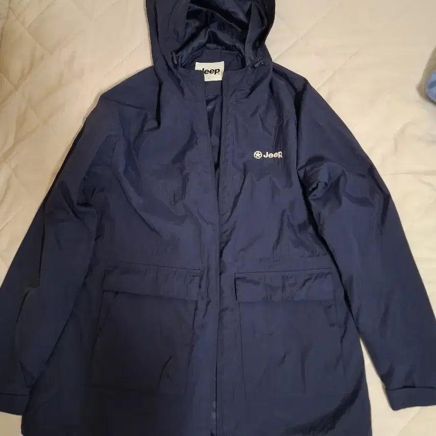 [BUNJANG] Jeep Navy Hooded Windbreaker Jumper / Jeep 지프 네이비 후드 바람막이 점퍼