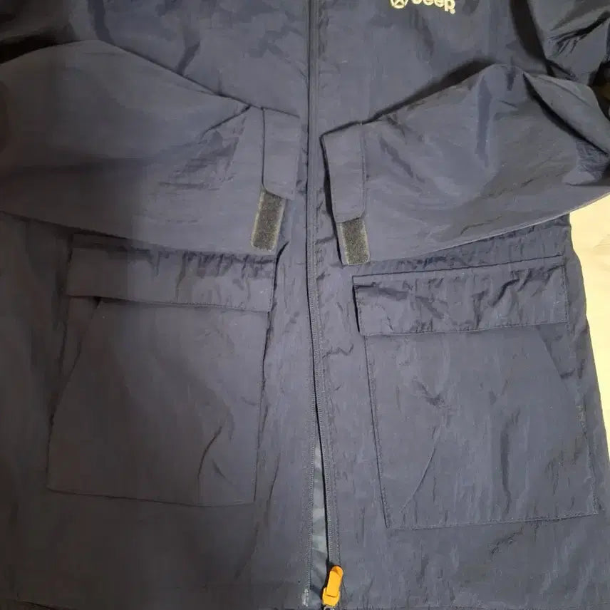 [BUNJANG] Jeep Navy Hooded Windbreaker Jumper / Jeep 지프 네이비 후드 바람막이 점퍼