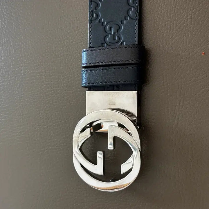 [BUNJANG] Gucci Interlocking Reversible Leather Belt / 구찌 인터로킹 리버시블 양면 벨트