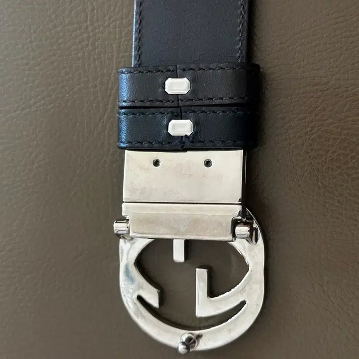 [BUNJANG] Gucci Interlocking Reversible Leather Belt / 구찌 인터로킹 리버시블 양면 벨트