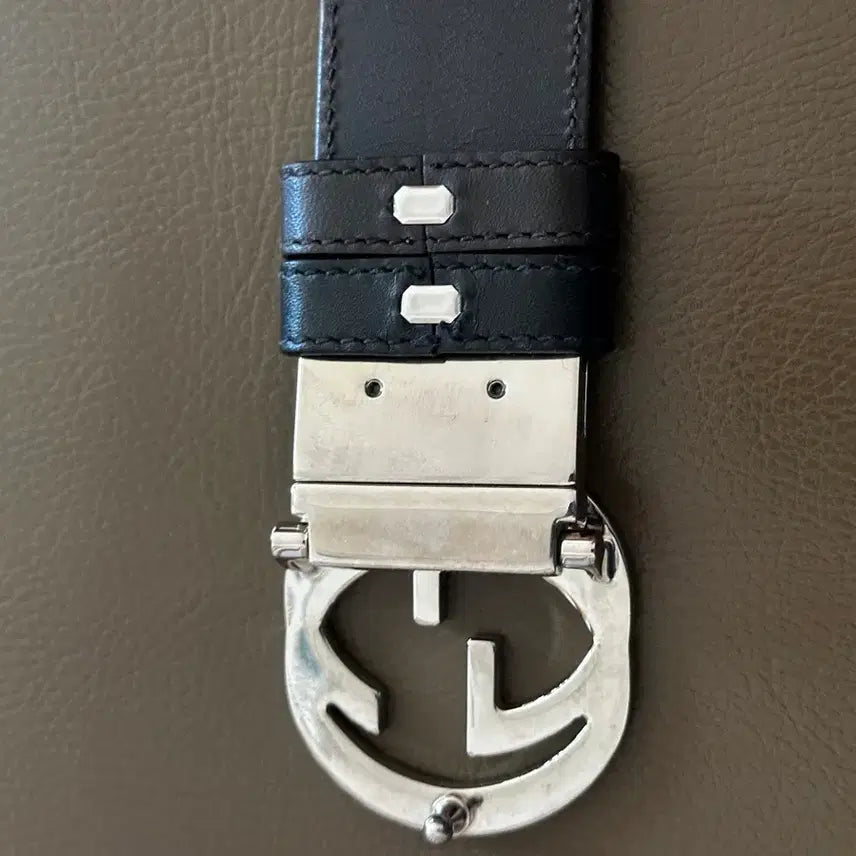 [BUNJANG] Gucci Interlocking Reversible Leather Belt / 구찌 인터로킹 리버시블 양면 벨트