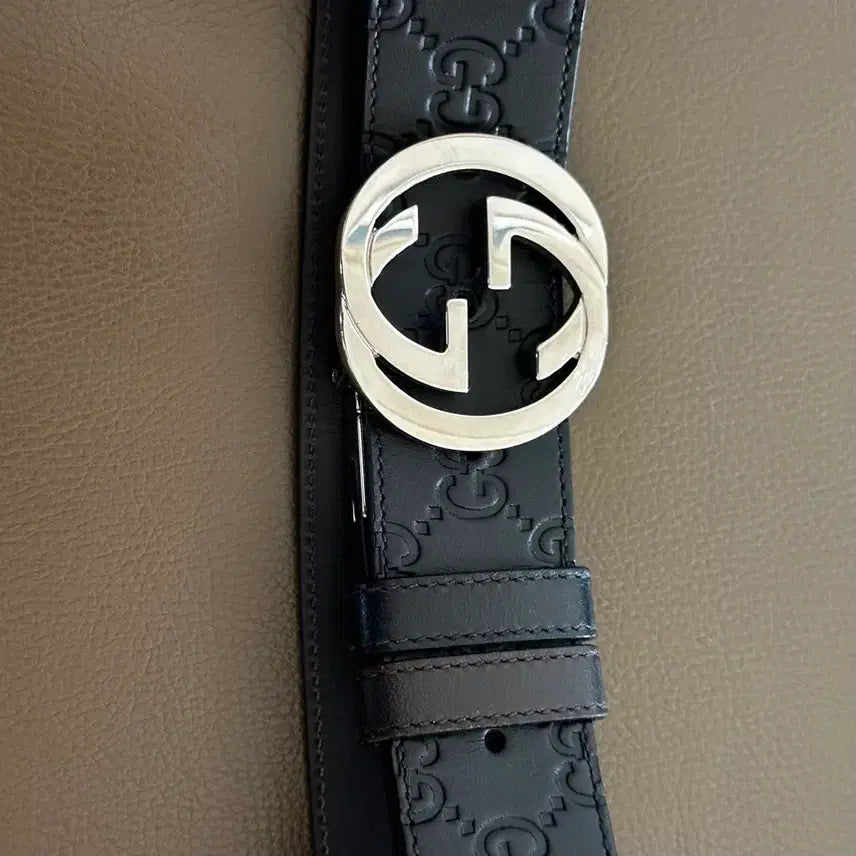 [BUNJANG] Gucci Interlocking Reversible Leather Belt / 구찌 인터로킹 리버시블 양면 벨트