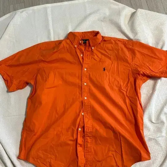 [BUNJANG] Polo Ralph Lauren Orange Overshirt / 폴로랄프로렌오렌지 오버셔츠