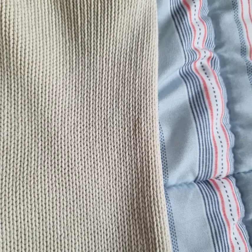 [BUNJANG] Polo Cotton Round Neck Knit Ivory Size 95 / 폴로 코튼 라운드 넥 니트 아이보리 95 사이즈
