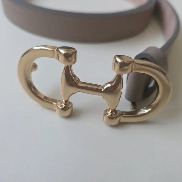 [BUNJANG] Massimo Dutti Gold Buckle Leather Belt / 마시모두띠 골드 버클 가죽 벨트