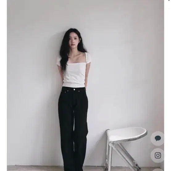 [BUNJANG] Yoonsulshop CIA Black Denim Pants Size 0 / 윤슬샵 cia 블랙 데님 팬츠 <0 size>