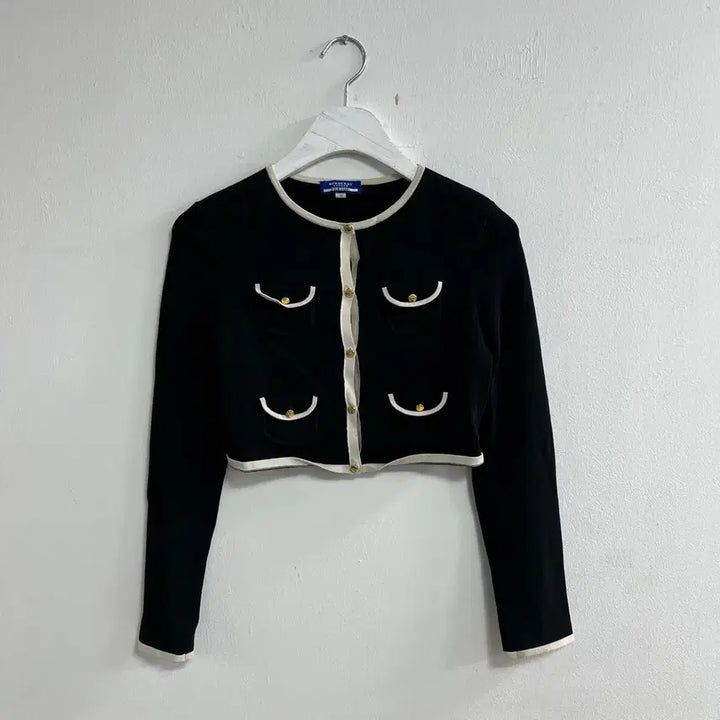 [BUNJANG] Burberry Gold Button Cropped Cardigan / Burberry 버버리 크롭 금장 가디건