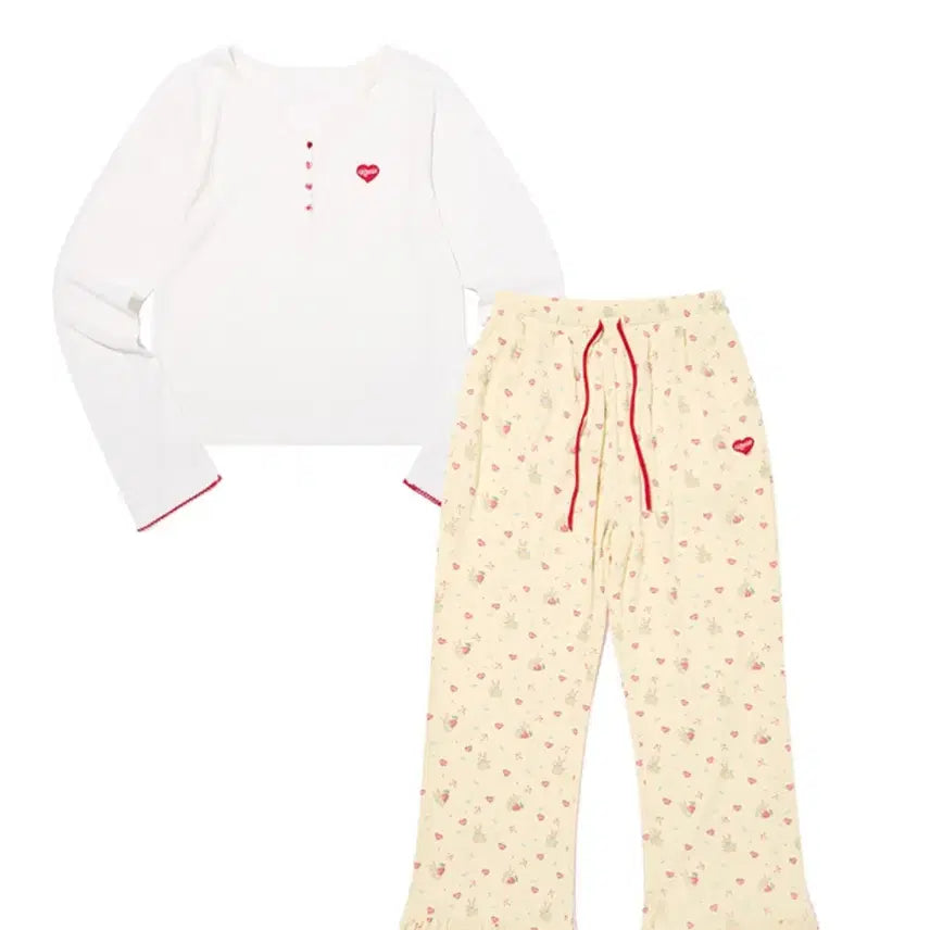 [BUNJANG] Kirsh Mellow Long Pajama Set Yellow / 키르시 멜로우 롱 파자마 세트 [옐로우] M
