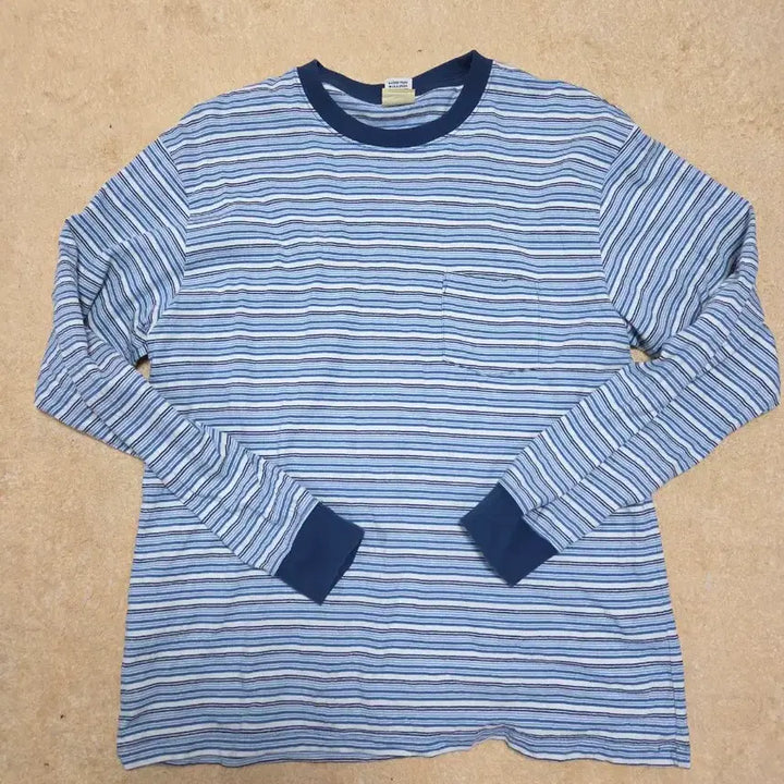 [BUNJANG] Cahkis Border Stripe Tee Blue / 카키스 보더 스트라이프 티 블루