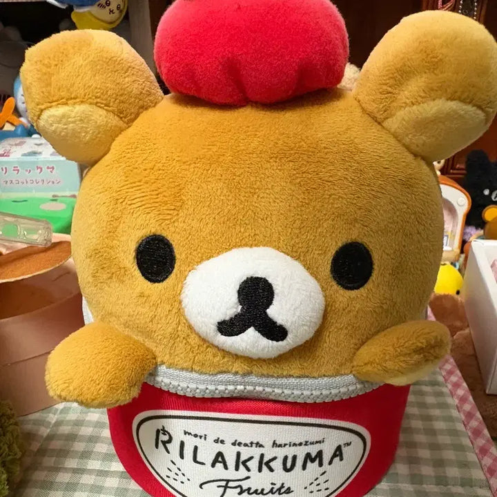 [BUNJANG] Rilakkuma Fruits Series Apple Can Pouch Plush / 리락쿠마 후르츠 시리즈 사과 캔 파우치 인형