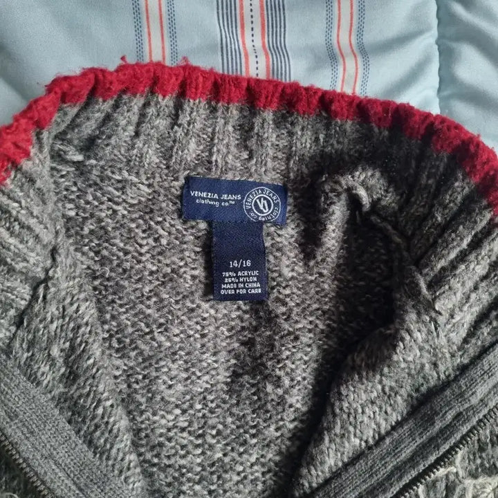 [BUNJANG] Vintage Nordic Knit Zip-Up Sweater / 빈티지 노르딕 니트 짚업