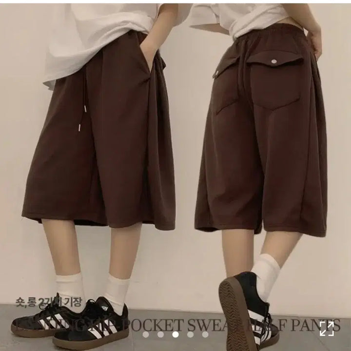 [BUNJANG] ABLY Back Pocket Bermuda Shorts (Short Length) / 에이블리 백포켓 버뮤다 팬츠S 숏(그레이,백멜란지,블랙)