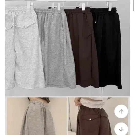 [BUNJANG] ABLY Back Pocket Bermuda Shorts (Short Length) / 에이블리 백포켓 버뮤다 팬츠S 숏(그레이,백멜란지,블랙)