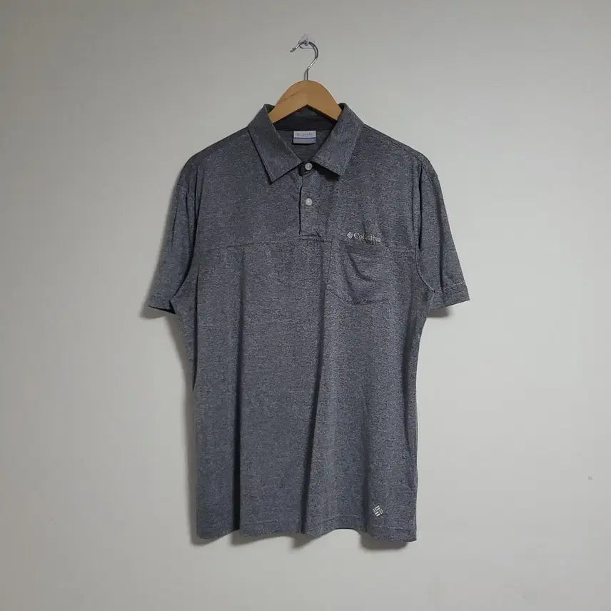 [BUNJANG] Columbia Functional Short-Sleeve Polo Shirt (L) / (L) COLUMBIA 컬럼비아 그레이 기능성 반팔 카라 티셔츠 등산복