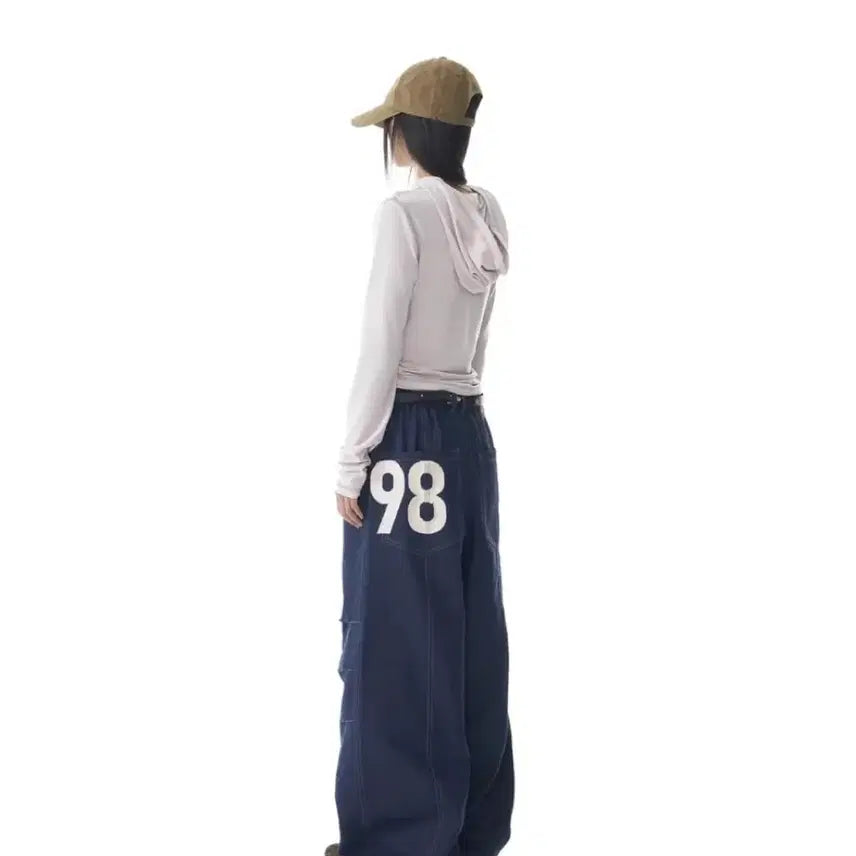 [BUNJANG] Arkham 98 Pintuck Denim Pants Navy / 아캄 98 핀턱 데님 팬츠 1사이즈 네이비