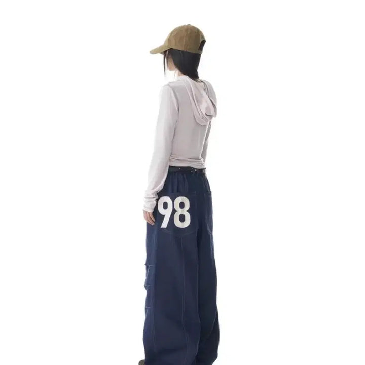 [BUNJANG] Arkham 98 Pintuck Denim Pants Navy / 아캄 98 핀턱 데님 팬츠 1사이즈 네이비