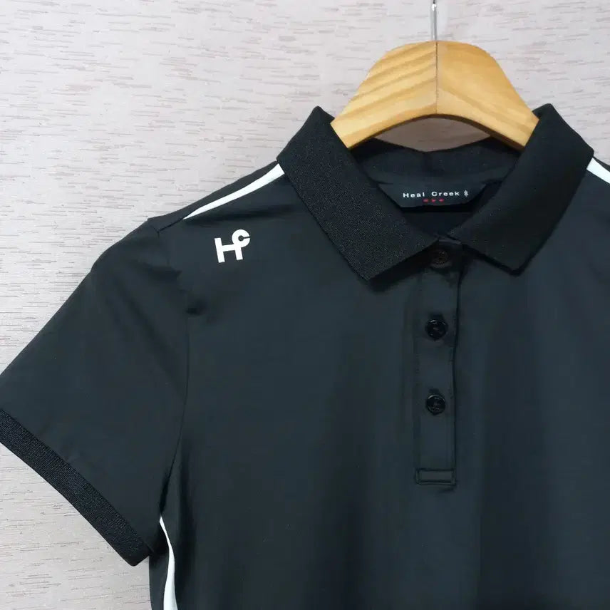 [BUNJANG] Heal Creek Black Short Sleeve Polo Shirt Women&