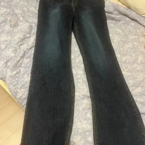 [BUNJANG] Pastel Time Dark Wash Long Flare Jeans L / 파스텔타임 바지 진청롱L