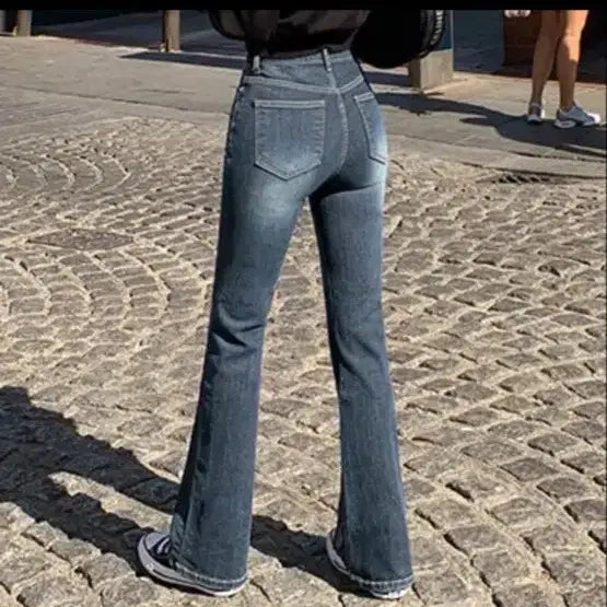 [BUNJANG] Pastel Time Dark Wash Long Flare Jeans L / 파스텔타임 바지 진청롱L