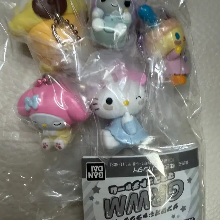 [BUNJANG] Sanrio Gacha GRWM Mascot Charm Keychain Full Set / 산리오 가챠 GRWM 마스코트 참 키홀더