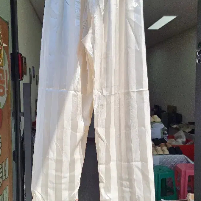[BUNJANG] Bear Embroidery Stripe Short Sleeve Pajama Set / 곰돌이 자수 스트라이프 반팔 파자마
