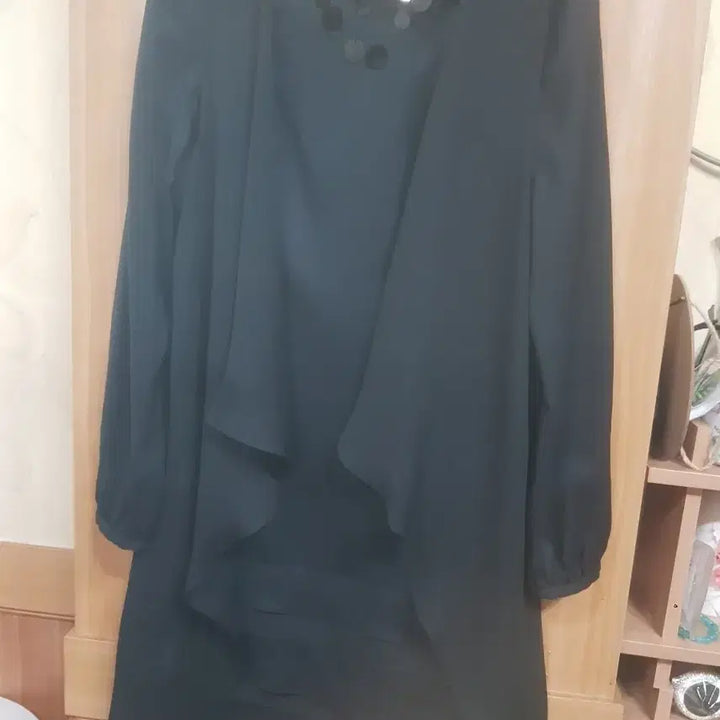 [BUNJANG] SUBL Black See-through Layered Dress (Size 55) / SUBL 블랙 시스루 레이어드 원피스(55)
