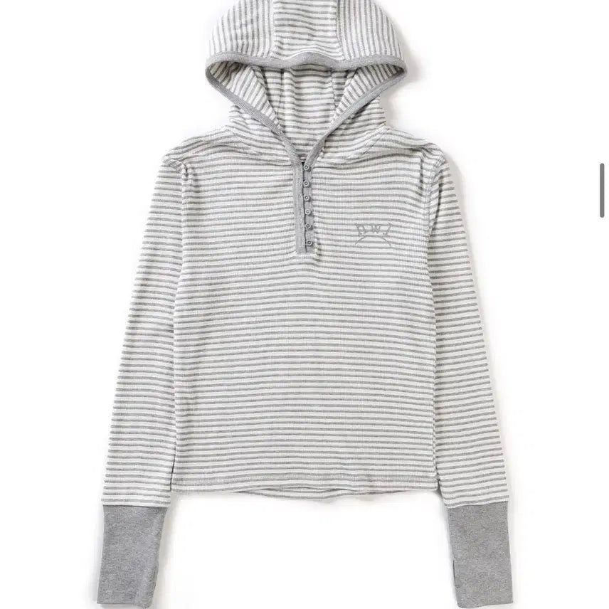 [BUNJANG] Have a Whale Stripe Waffle Hoodie / 해브어웨일 스트라이프 와플 후디
