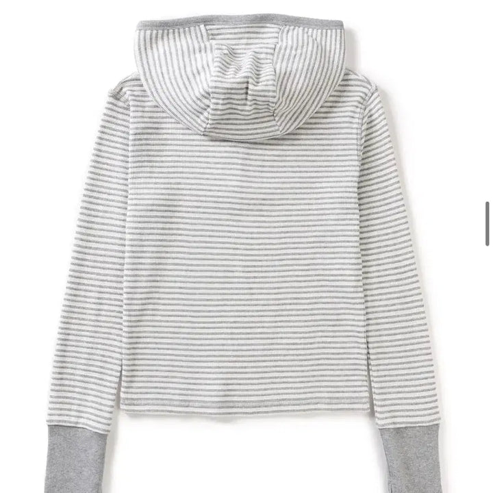 [BUNJANG] Have a Whale Stripe Waffle Hoodie / 해브어웨일 스트라이프 와플 후디
