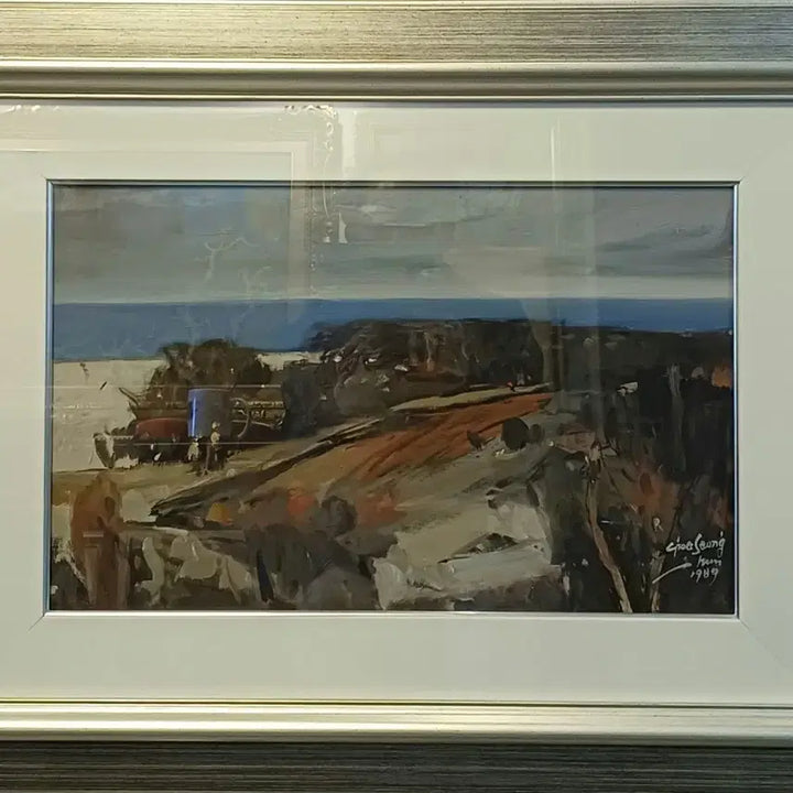 [BUNJANG] Choi Sung-hoon Seascape Painting Framed Artwork / 서양화 액자 최성훈 화가의 바닷가 풍경(M10)