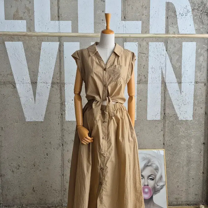 [BUNJANG] Valencia Crinkly Cool Separable Long Dress / 발렌시아 바스락 시원 분리원피스