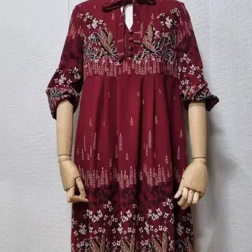 [BUNJANG] Thursday Island Burgundy Floral Dress M / 써스데이 아일랜드 원피스 M