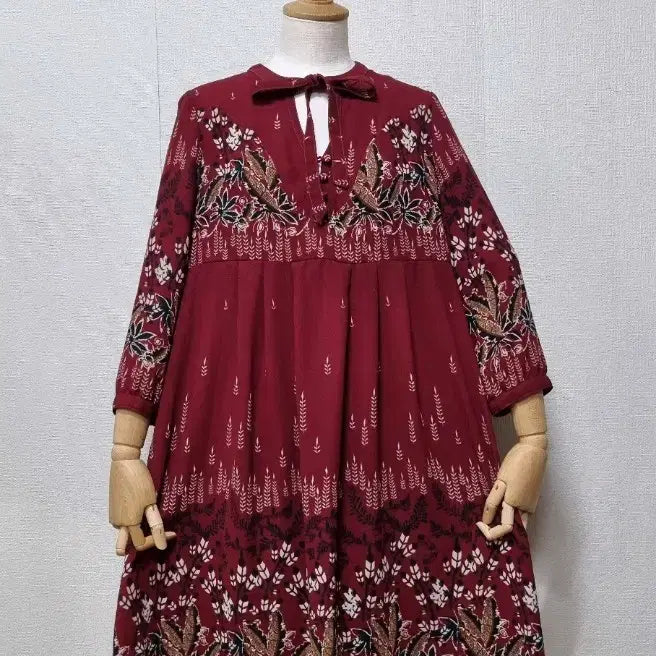 [BUNJANG] Thursday Island Burgundy Floral Dress M / 써스데이 아일랜드 원피스 M