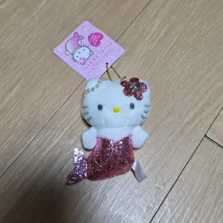 [BUNJANG] Hello Kitty Little Mermaid Glitter Keyring Plush / 헬로키티 인어공주 글리터 키링 인형