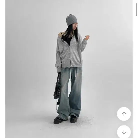 [BUNJANG] Black Up Two-Way Banding Denim Pants Free Size / 블랙업(MADE) 투웨이 밴딩 데님팬츠 Free