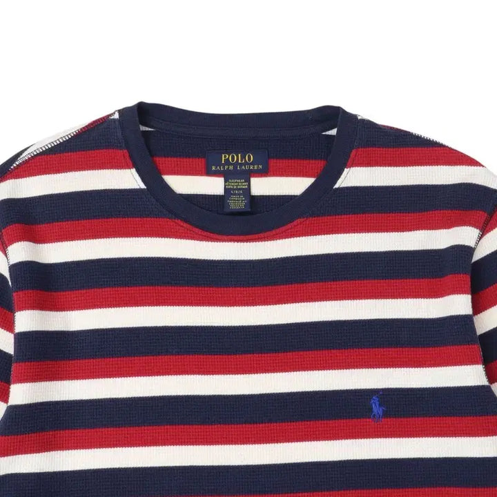 [BUNJANG] Polo Ralph Lauren Striped Waffle Long Sleeve Shirt / 폴로 랄프로렌 스트라이프 와플 롱슬리브
