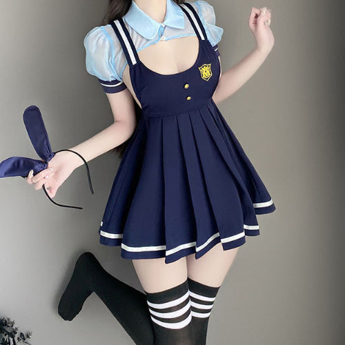 [BUNJANG] Schoolgirl Bunny Girl Costume Set / 스쿨룩 바니걸 코스튬 교복 코스프레 미니원피스 졸업사진