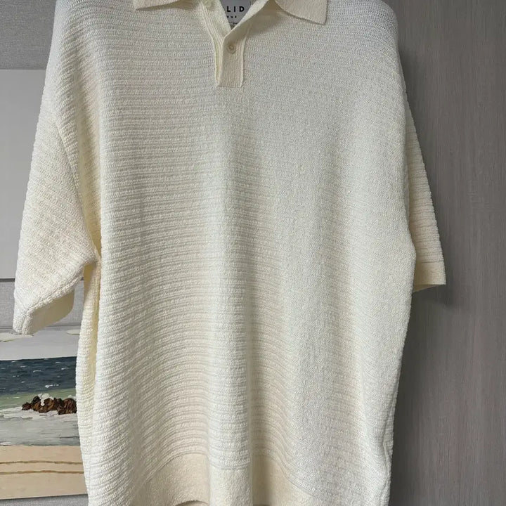 [BUNJANG] Solid Homme 25SS Short-Sleeve Collar Knit / 솔리드옴므 25ss 골지 카라니트 105 새상품