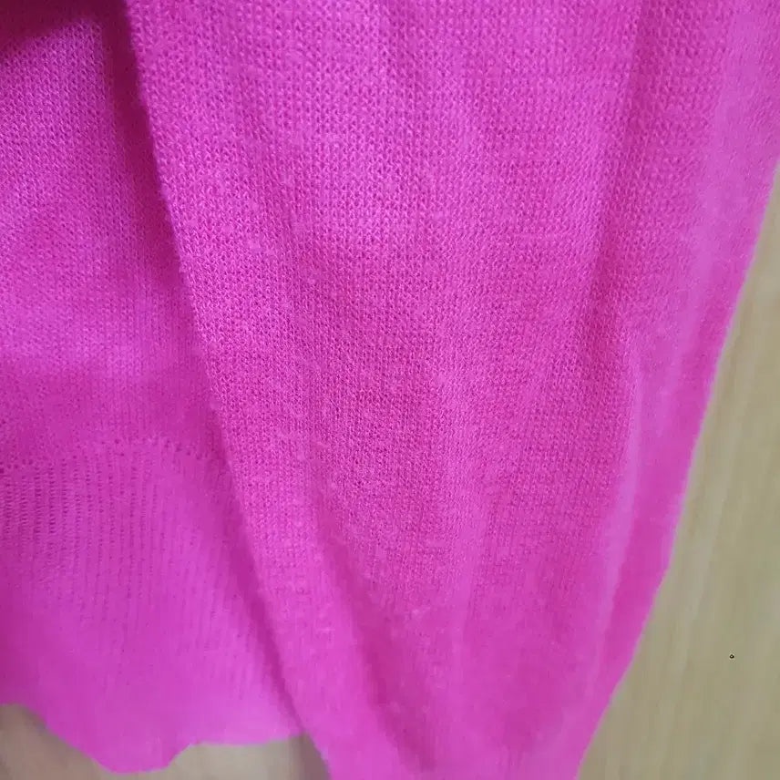 [BUNJANG] Pink V-Neck Cardigan (Size 55) / 핑크색 브이넥 가디건(55)