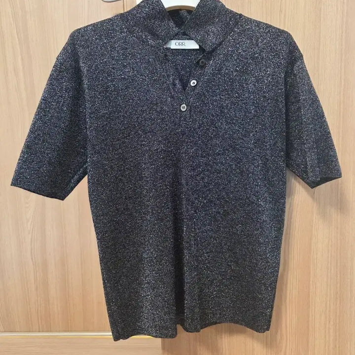 [BUNJANG] ORR Metallic Knit Short Sleeve Polo Shirt - Size L / ORR  오르 메탈릭 니트 반팔 폴로셔츠 L