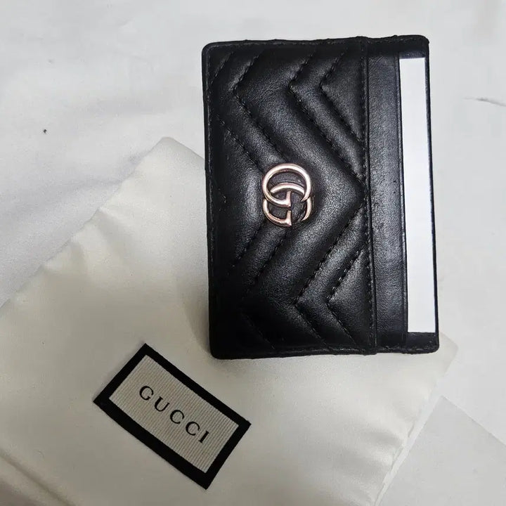 [BUNJANG] Gucci Marmont Black Card Holder 443127 / 구찌 마몬트 블랙 카드지갑  모델 443127