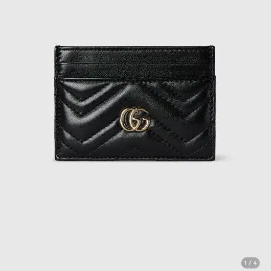 [BUNJANG] Gucci GG Marmont Card Case Black / 구찌 GG마몽 카드지갑 블랙