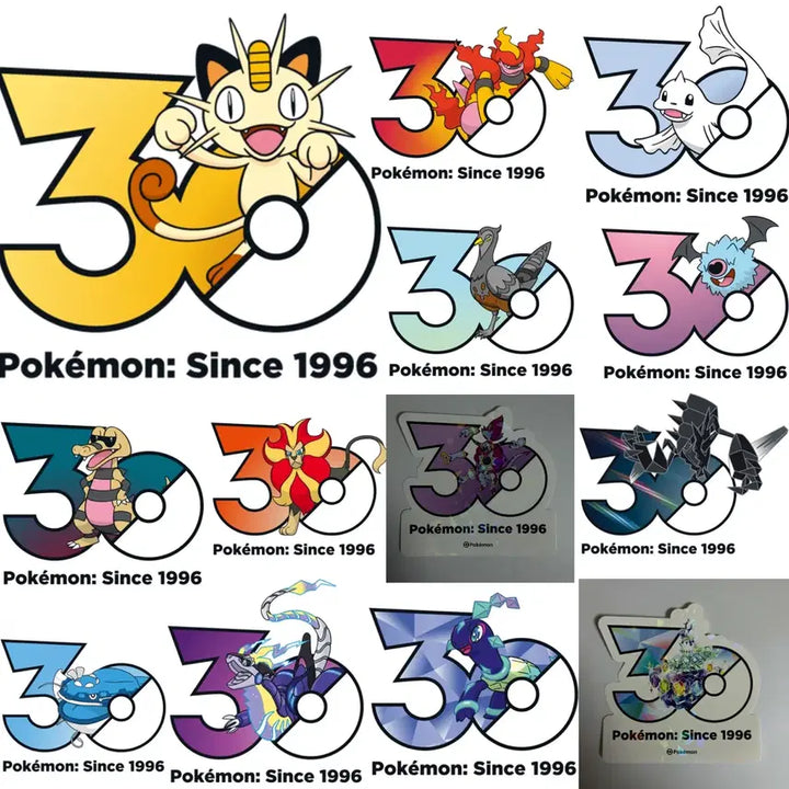 [BUNJANG] Pokemon 30th Anniversary Logo Stickers / 포켓몬 30주년 로고 스티커 교환 &amp; 양도