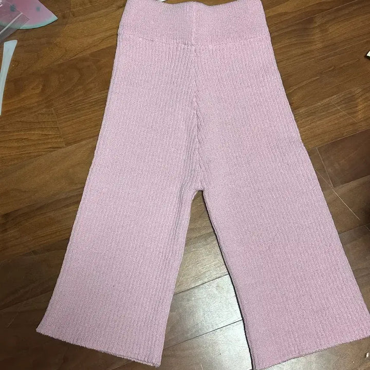 [BUNJANG] Stylenanda Pink Ribbed Pants Leggings / 스타일난다 핑크 골지 팬츠 레깅스